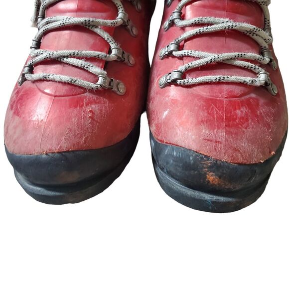 Scarpa Omega Mountaineering Ice Climbing Red Plastic Boots Men UK 9 READ SCUFFS - Picture 16 of 16